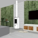3D tekening voor een interieurontwerp